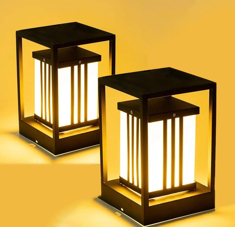 Lyse Decor Modern Design Gate Light for Home Gate Decoration | Waterproof Outdoor Lamp, Main Gate Light, Pillar Light Outdoor (Pack of 2) - Image 1