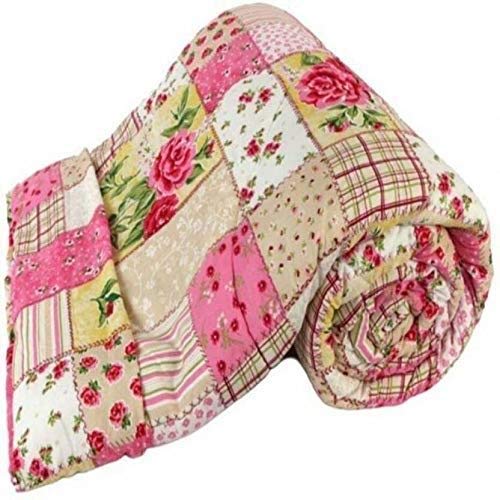 aqrate Poly Cotton Flower Printed Single Ac Blanket Dohar Duvet AC Comforter for Home