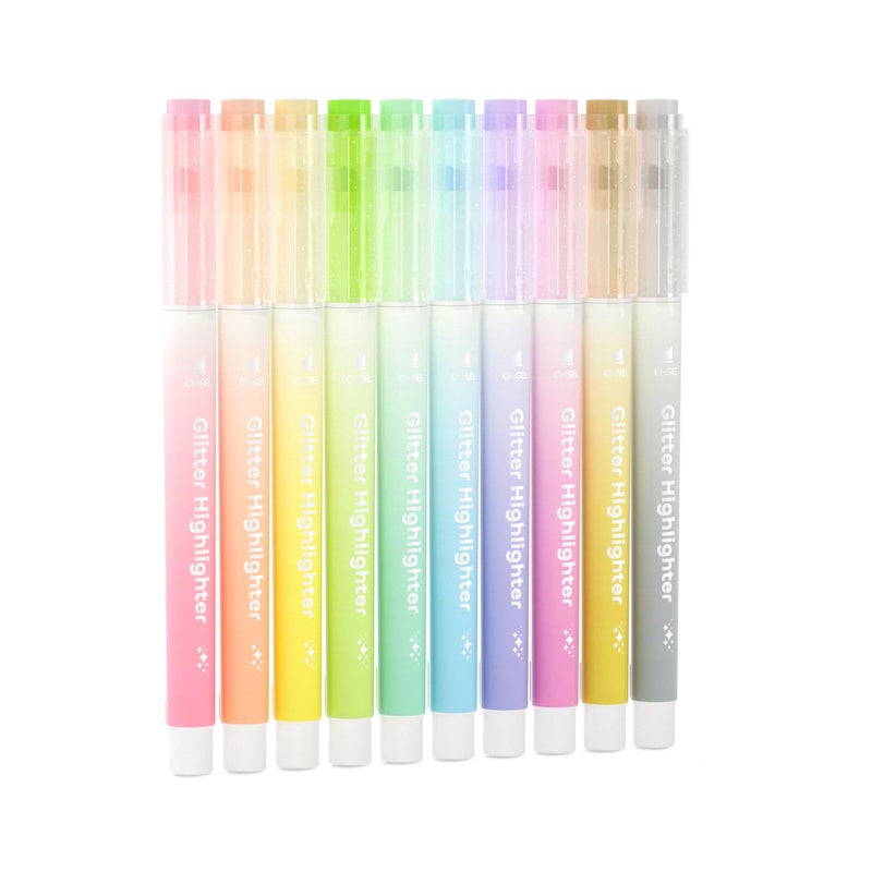 Shuttle Art 10 Glitter Highlighters - Image 1