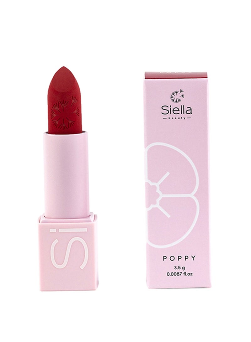 Siella Beauty Poppy Flower Power Matte Lipstick Upto 10hr Long Lasting Lipstick Made In Italy - Image 2