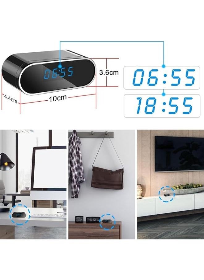MANAM TRADING - Security Camera Indoor with Clock Wireless Nanny Cam No Audio Baby Monitor Pet WiFi Camera, HD 1080P & 140° Wide Angle Camera with Night Vision & Motion Detection - Image 1