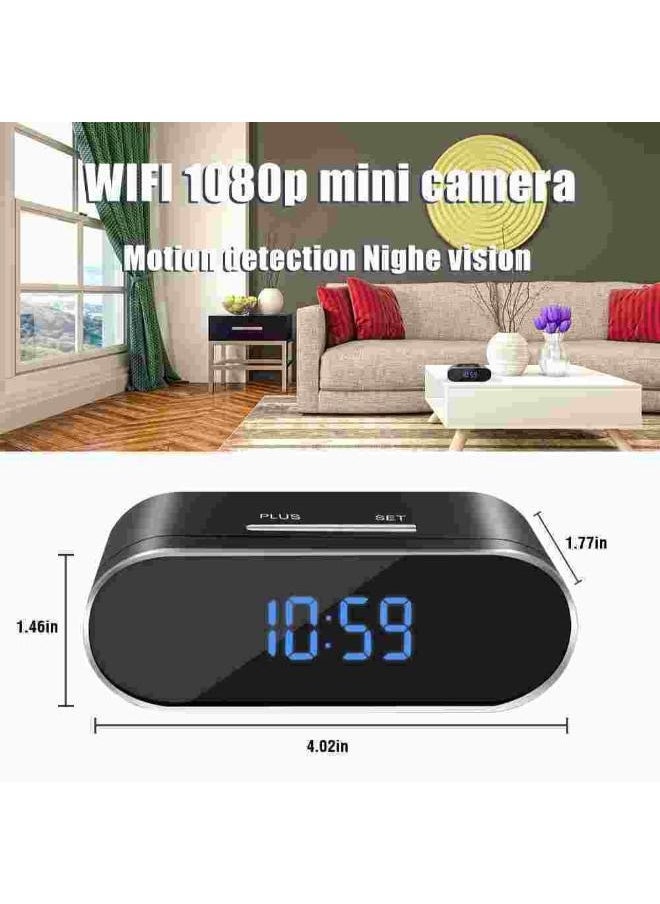 MANAM TRADING - Security Camera Indoor with Clock Wireless Nanny Cam No Audio Baby Monitor Pet WiFi Camera, HD 1080P & 140° Wide Angle Camera with Night Vision & Motion Detection - Image 1