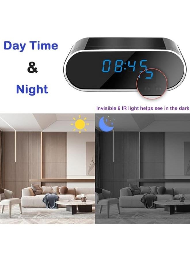 MANAM TRADING Security Camera Indoor with Clock Wireless Nanny Cam No Audio Baby Monitor Pet WiFi Camera, HD 1080P & 140° Wide Angle Camera with Night Vision & Motion Detection  - Image 5