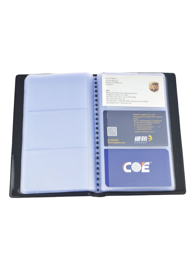 Deli - Business Card Book Holder Name Card Organizer Professional Office Journal Namecard Holder Organizer Holds 240 Cards - Image 1