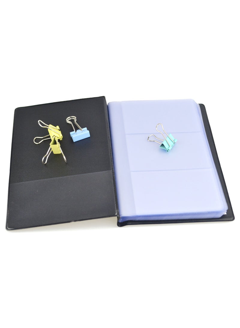 Deli - Business Card Book Holder Name Card Organizer Professional Office Journal Namecard Holder Organizer Holds 240 Cards - Image 1