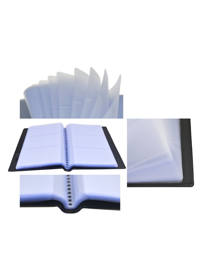 Deli - Business Card Book Holder Name Card Organizer Professional Office Journal Namecard Holder Organizer Holds 240 Cards - Image 1
