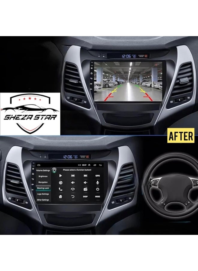 SHEZA STAR Android Car Stereo for HYUNDAI ELANTRA 2012-2013 1GB RAM 32GB ROM M-Link Wi-Fi BT, Radio GPS, 9 Inch IPS Touch Screen with AHD Camera Included - Image 2