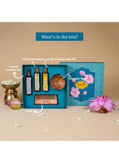 MELLOW Ayurveda Hair Ritual Valentine Giftset For Boyfriend/Girlfriend/Husband/Wife | Premium & Luxurious Gift Box | Giftset For All Special Occasions | For All Skin Types | 100% Natural & Timeless Ayurvedic Skin, Body & Haircare Giftset | Ministry Of Ayush Certified  - Image 3
