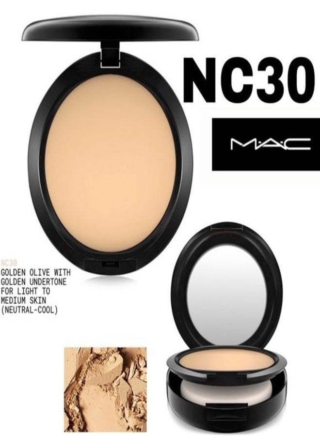 MAC Cosmetics Mac Studio Fix Powder Plus Foundation - NC30 - Golden Beige With Golden Undertone for Light to Medium Skin 15g  - Image 5