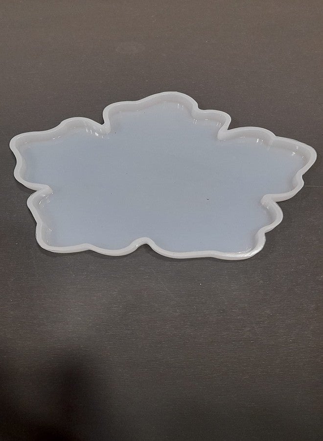 Ditya crafts® - 4.5" Flower Shape Coaster Mold/Frame Mold, 3D Frame Mold Resin DIY Art Silicone Mould, DIY Coaster - Image 1