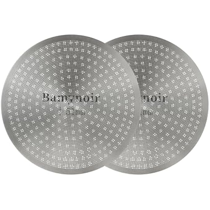 Bamynoir 2 Packs Espresso 51Mm Puck ScreenPuck Screen Compatible With Espresso PortafilterMesh Plate For Coffee Filter Basket065Mm Thickness150mStainless Steel 51Mm 2 Packs
