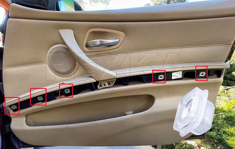 Rexka 25pcs Interior Trim Moulding Door Retainer Trim Finisher Clips E46 E90 E91 X5 Compatible with BMW E46 E90 E91 E92 320i 323i 325i 328i 330i M3 X5 E53 07149158194 - Image 5