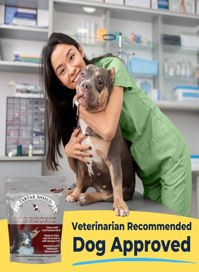 Tartar Shield Dental Dog Biscuits | Safe Daily Treats | Cookie Cleans Teeth & Gums Fresh Breath Natural Oral Health Support | Tasty Lean Chicken Flavor | USA Made - Image 4