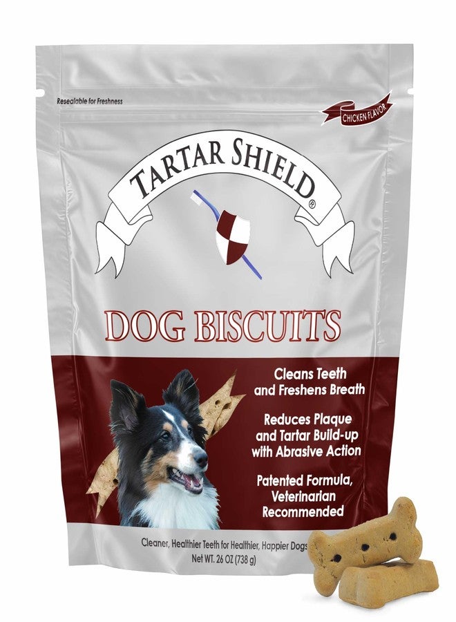 Tartar Shield Dental Dog Biscuits | Safe Daily Treats | Cookie Cleans Teeth & Gums Fresh Breath Natural Oral Health Support | Tasty Lean Chicken Flavor | USA Made - Image 1