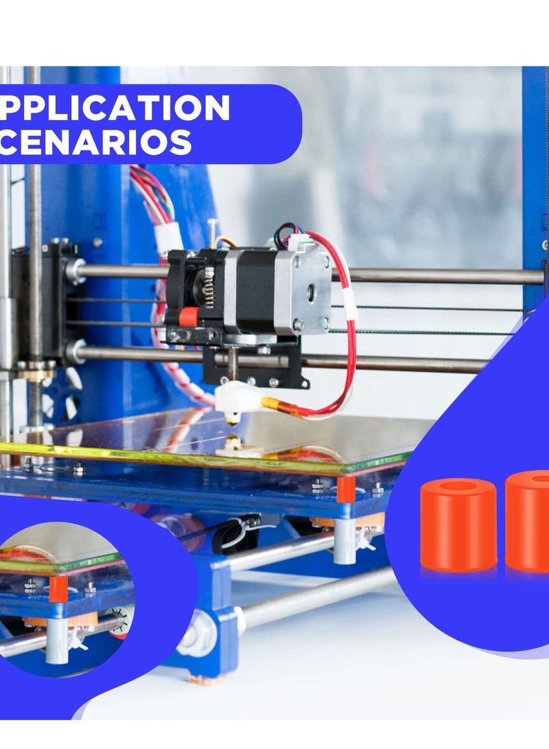 12Pcs 3D Printer Heat Bed Leveling Mounts, Silicone Heat Buffer Columns for CR-10 and Ender 3, Stable Hot Bed Parts (Brown, 0.7 Inches) - Essential Printer Accessories - Image 4