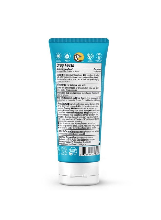 Badger Mineral Sunscreen Cream SPF 30, Zinc Oxide Sun Care, 98% Organic, Reef Safe, Water Resistant, Unscented Face and Body Sunscreen Travel Size, 2.9 fl oz  - Image 4