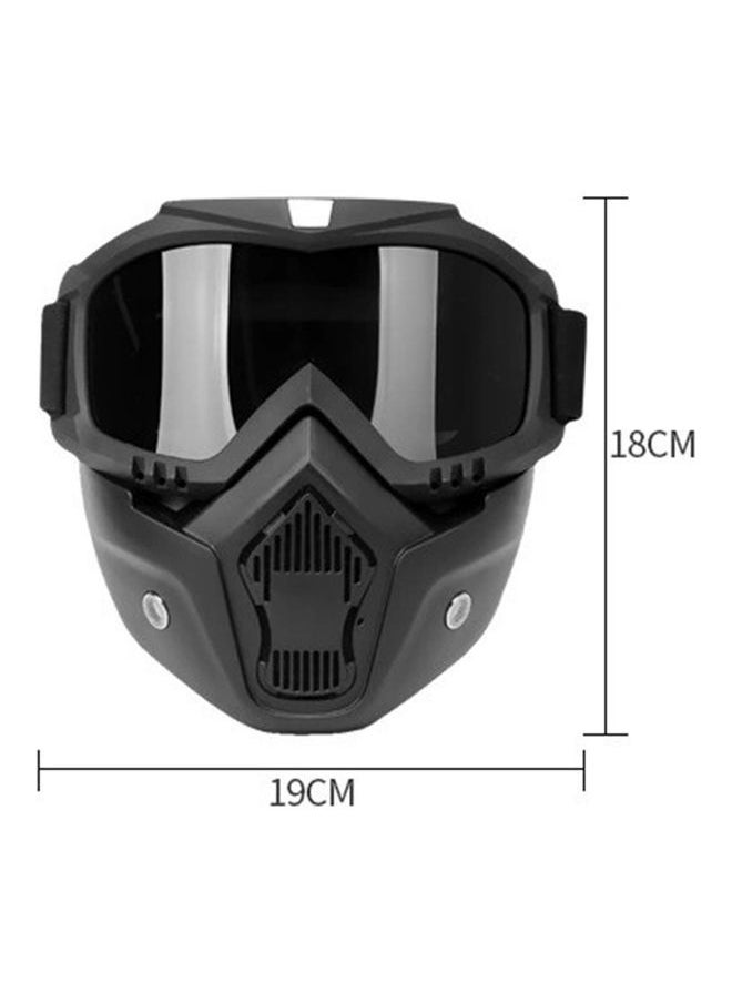 Mortorcycle Face Mask High-definition Goggles with Mouth Filter