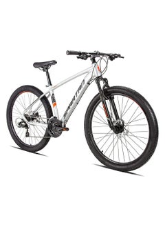 Spartan Calibre Hardtail Mountain Bicycle| 24 inch wheel size| 21 speed Shimano gear | For teens and adults| Satin Silver  - Image 1