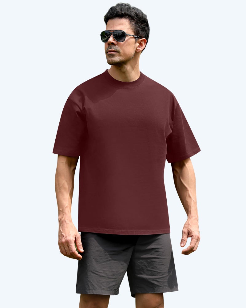 Eadali 3 Pack Men’s Oversized T-Shirts – Drop Shoulder Crewneck Heavyweight 280g Cotton Summer Loose Fit Short Sleeve Casual Tees for Men & Women - Image 2