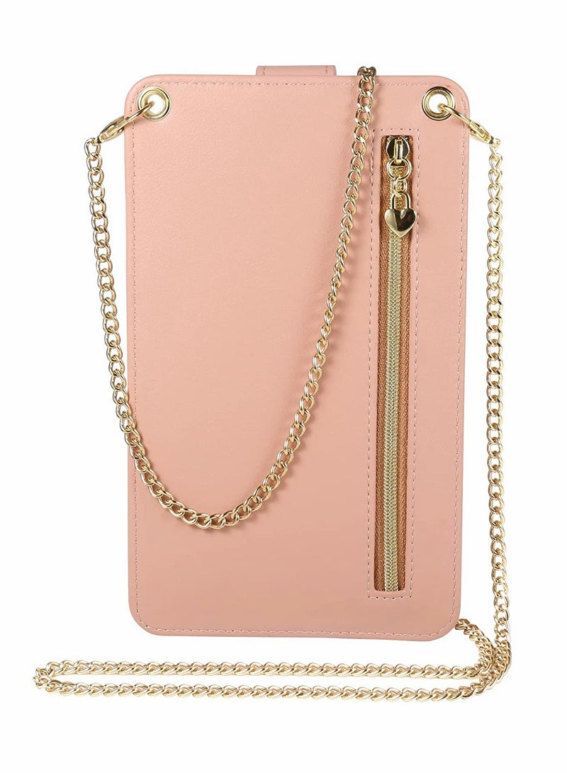 KASTWAVE Cell Phone Purse Wallet Small Crossbody Bags Mini Shoulder Bag with Card Slot for iPhone 13 12 11 Pro Max XR (Pink) - Image 2