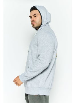 Avalanche Men Sportswear Fit Graphic Print Long Sleeves Outdoor Sweatshirt, Grey  - Image 3