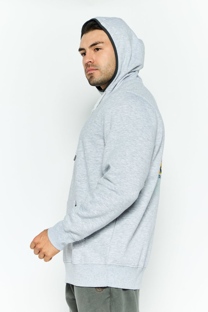 Avalanche Men Sportswear Fit Graphic Print Long Sleeves Outdoor Sweatshirt, Grey  - Image 3