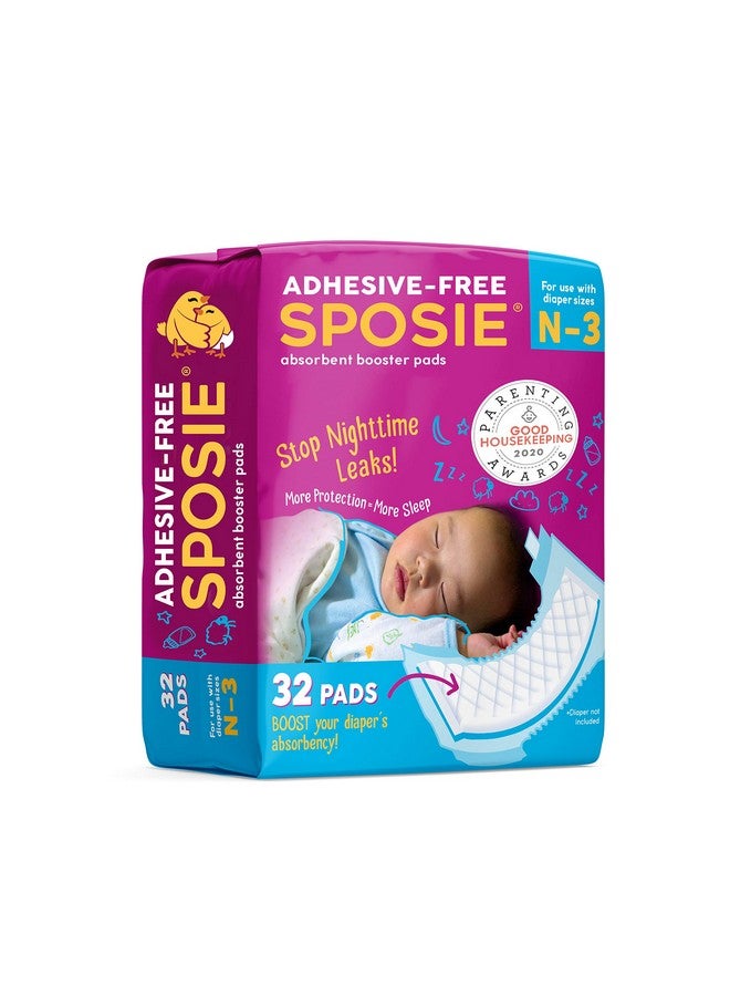 Select Kids Sposie Booster Pads, Stop Overnight Diaper Leaks, Fits sizes Newborn 1 2 3, No Adhesive for Sensitive Skin, 32 ct - Image 1