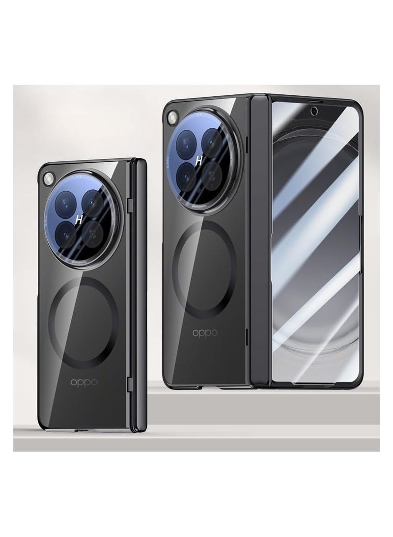 general Magnete Case for OPPO Find N6, [Built-in Screen Protector/Camera Protector] [Wireless Charging Support] Electroplated Transparent Shock-Resistant Flip Case - Image 1