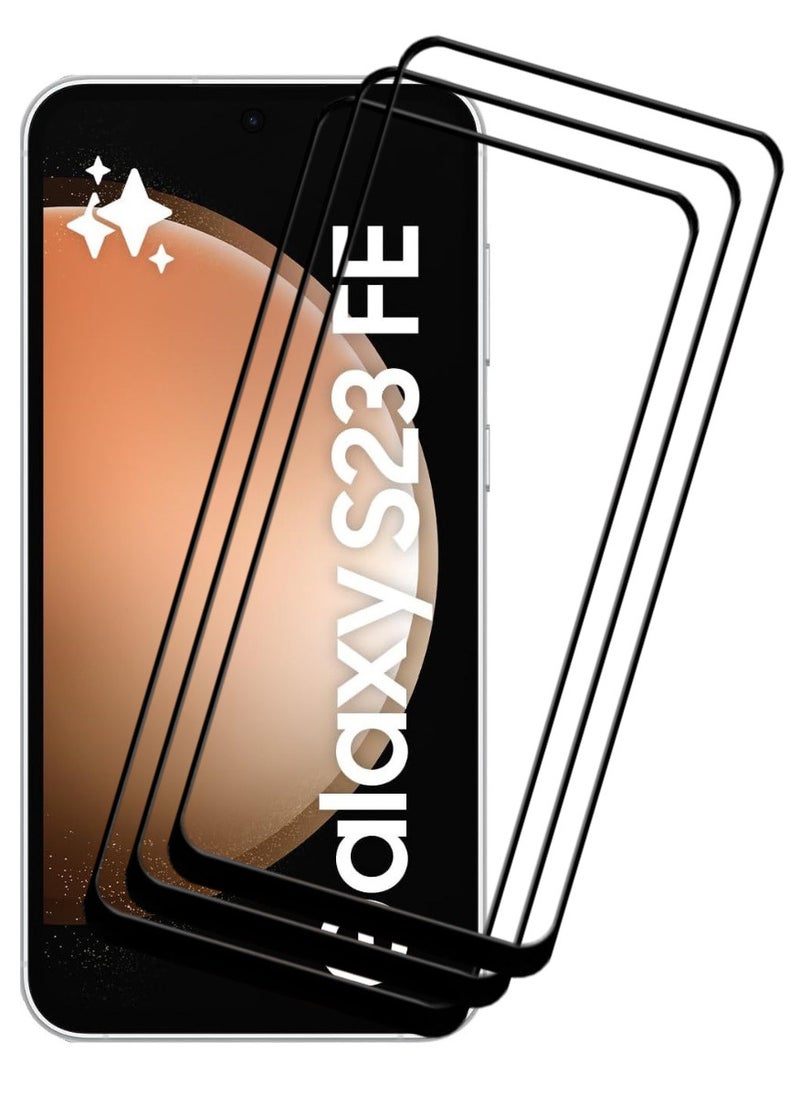 ACLIX 3 Pieces Antistatic ESD Dustproof Premium Quality High Definition Tempered Glass Screen Protector Designed For Samsung Galaxy S23 FE - Image 1