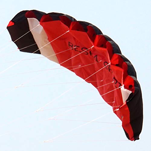 Besra Huge 74inch Dual Line Parachute Stunt Kite with Flying Tools 1.9m Power Parafoil Kitesurfing Training Kites Outdoor Fun Sports (Red) - Image 2