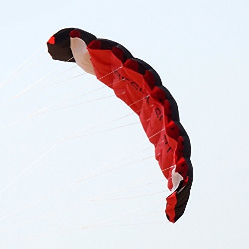 Besra Huge 74inch Dual Line Parachute Stunt Kite with Flying Tools 1.9m Power Parafoil Kitesurfing Training Kites Outdoor Fun Sports (Red) - Image 4
