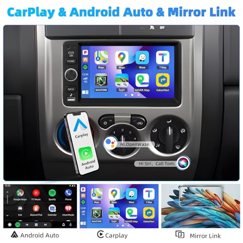 UNITOPSCI 4G+64G 8 Core Android Car Stereo for Chevy Chevrolet Silverado SSR Tahoe 2003-2006, GMC Siera Yukon 2003-2006, Hummer 2003-2006 Apple CarPlay Android Auto 7 Inch Touchscreen BT GPS WiFi DSP AHD Camera - Image 4