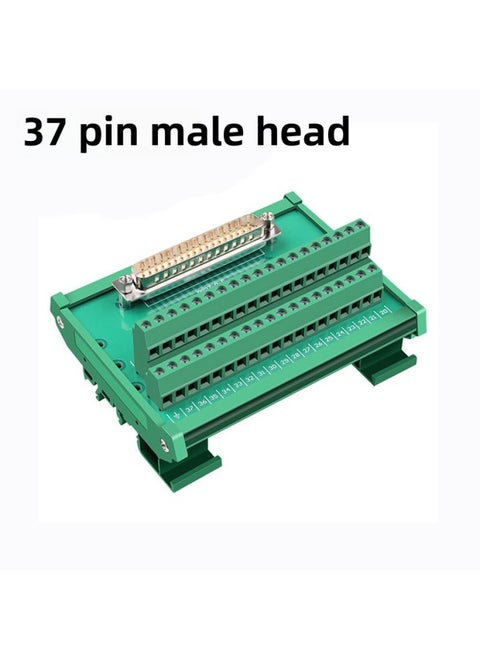 Serial Port 9-pin DB9 DB15 DB25 37-pin Relay Terminal Adapter Board Automatic Rail Terminal-Color:DB37 Male Terminal Block