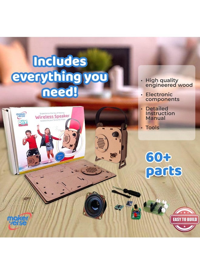 MakerVerse Wireless (Bluetooth) Speaker | DIY Electronic, Robotics Kit | Science Project Kit for Girls & Boys | Best Gift for Boys and Girls Age 8, 9, 10, 11, 12, 13, 14 Years (Wood) - Image 4