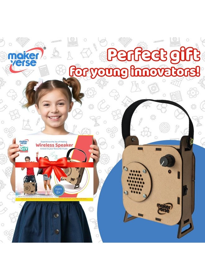 MakerVerse Wireless (Bluetooth) Speaker | DIY Electronic, Robotics Kit | Science Project Kit for Girls & Boys | Best Gift for Boys and Girls Age 8, 9, 10, 11, 12, 13, 14 Years (Wood) - Image 3