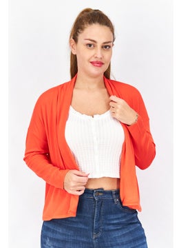 BB Dakota by Steve Madden Women Split Neck Plain Cardigan, Hibiscus  - Image 1