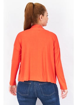 BB Dakota by Steve Madden Women Split Neck Plain Cardigan, Hibiscus  - Image 3