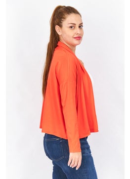BB Dakota by Steve Madden Women Split Neck Plain Cardigan, Hibiscus  - Image 4