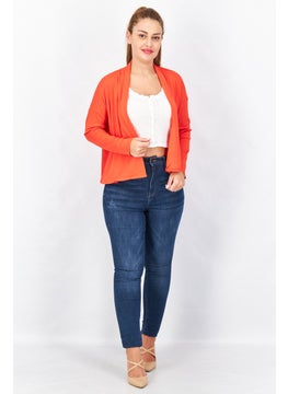 BB Dakota by Steve Madden Women Split Neck Plain Cardigan, Hibiscus  - Image 2
