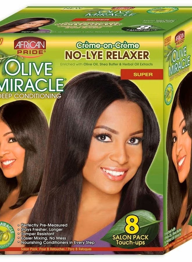 African Pride Olive Miracle Relaxing Cream - 8-Piece Ultimate Set