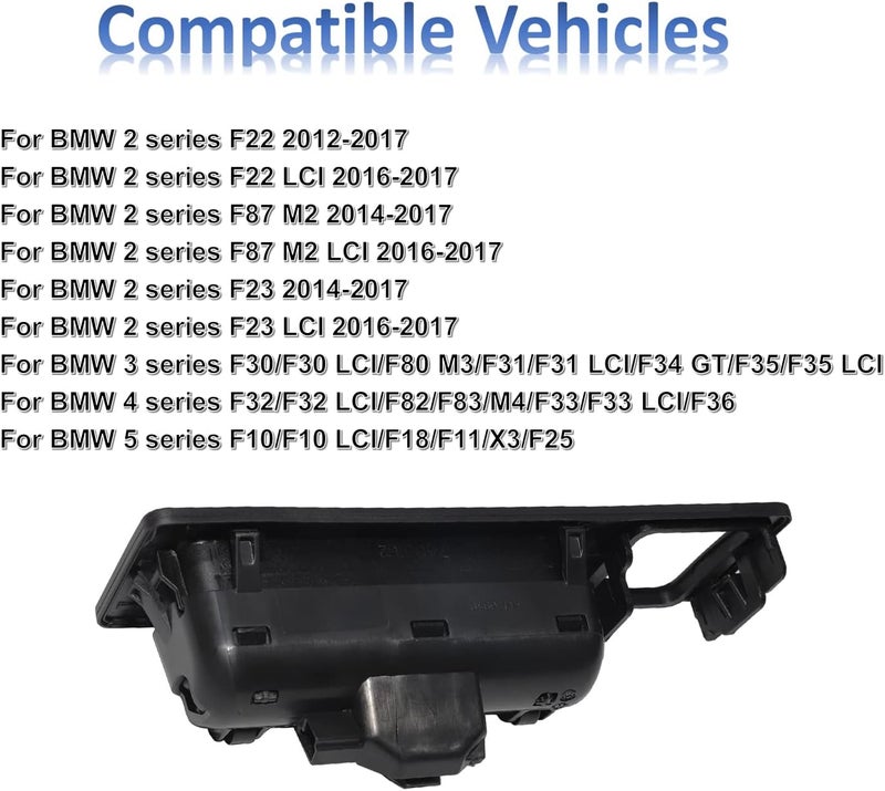 MANATEE Boot Trunk Lid Push Button Switch for BMW 2 3 4 5 Series X1 X3 X5 X6 M2 M3 M4 M5 X5M X6M ActiveHybrid 3 5 Tailgate Door Lock Switch 51247463161 51247463162 51247368753 (51247463162) - Image 3