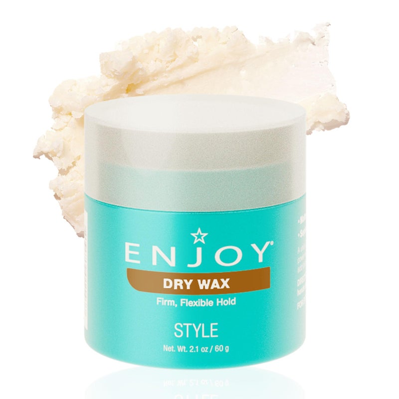 Enjoy Dry Wax  Non Greasy Pliable Texture Hair Wax  Firm Flexible Hold Natural Matte Finish 21 Oz