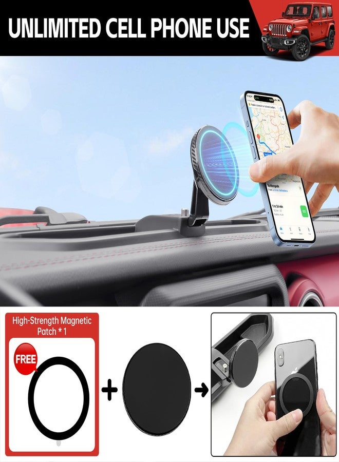 Utiiy Phone Mount Holder Fit for Jeep Wrangler JL (2018-2023 4X4, Magnetic) - Image 5