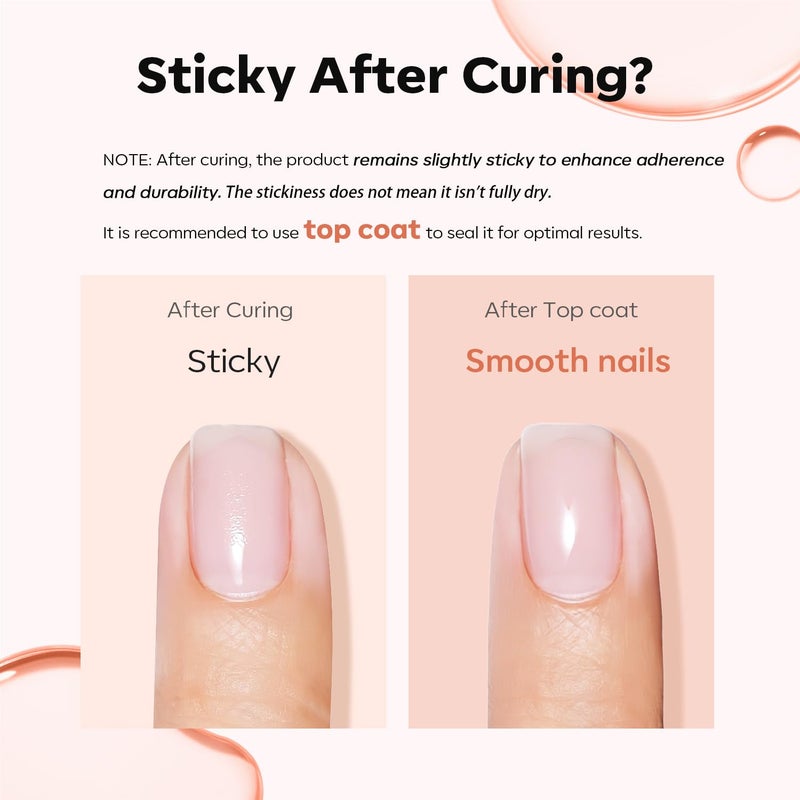 modelones Builder Nail Gel, 8-in-One Sheer Nude Pink Builder, Apricot Blush Pink Rubber Base for Nail Thickening Apex Building LED Lamp Cured Hard Strengthener Extend Color Gel Polish for DIY Salon - Image 5