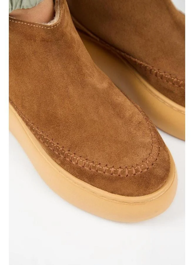 Manijero  (Carolina) Women's Real Leather Fur-Trimmed Mini Taba Boot. for Women | Best Price UAE