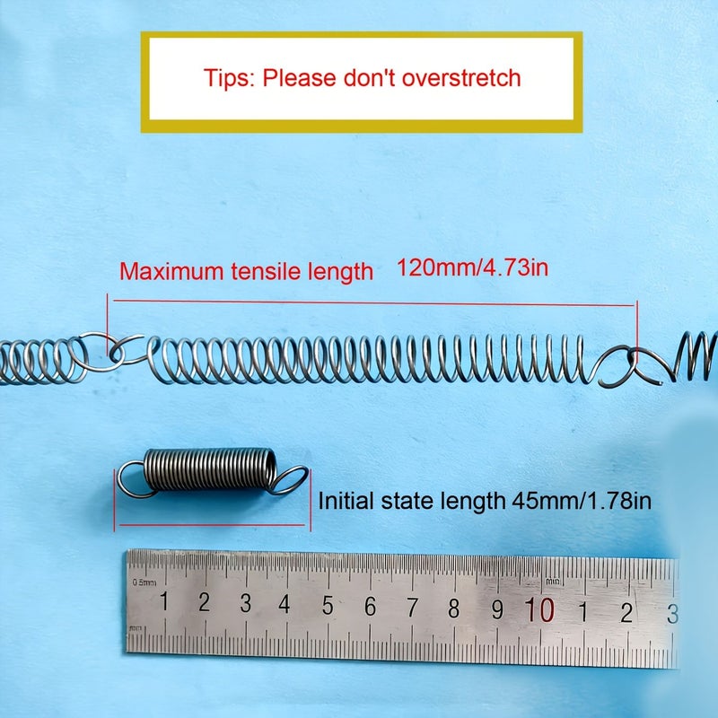5Pcs 1 0mm 10 45 Extension Spring Heavy Duty Side Hook Rustproof Fatigue Resistant Tension Coil Spring - Image 4