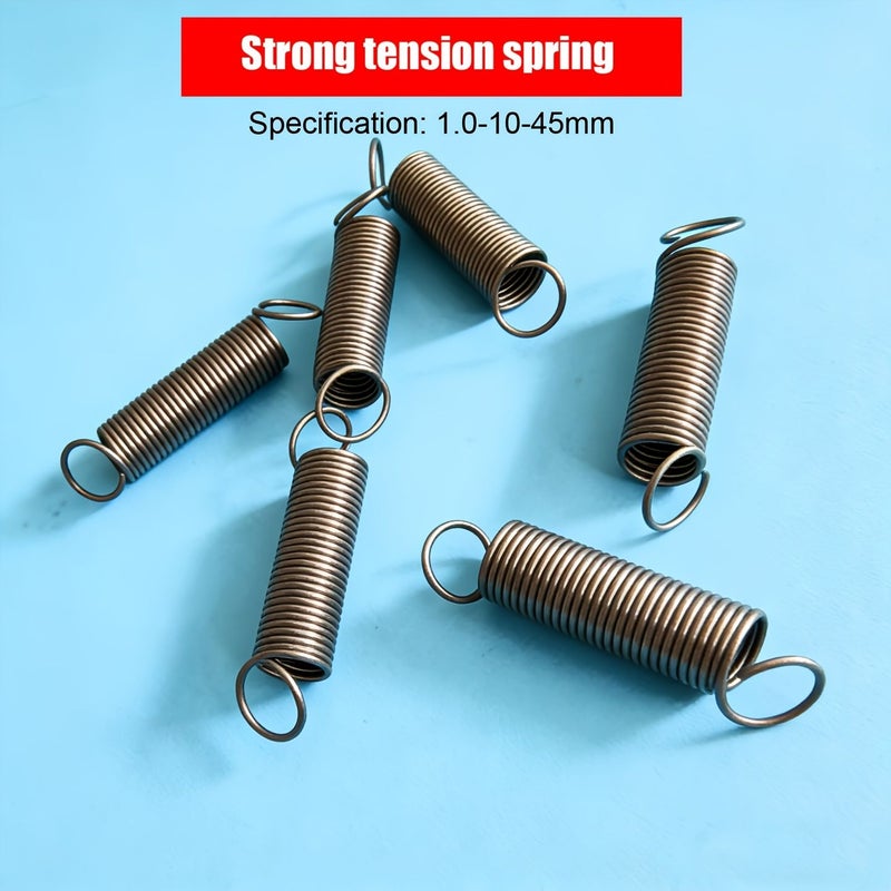 5Pcs 1 0mm 10 45 Extension Spring Heavy Duty Side Hook Rustproof Fatigue Resistant Tension Coil Spring - Image 1