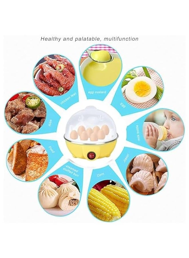 Beauenty Multi-functional Electric Eggs Boiler Cooker Steamer Home Kitchen Use | 7 Egg Capacity Multifunction Electric Boiled Egg Maker Food Steamer | Random Color | - Image 5