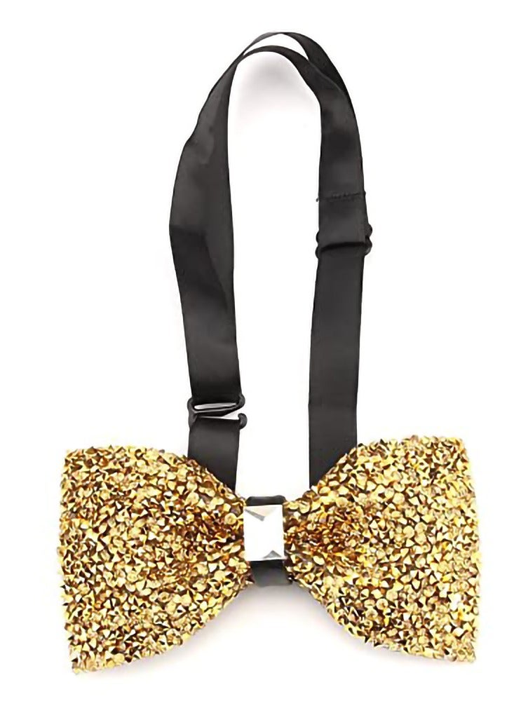 SOLARAE Rhinestone Bow Ties for Men and Boys - Pre-Tied Sequins Diamond Bow Ties with Adjustable Length, Perfect for Parties, Banquets, Weddings, and Tuxedo Dress Shirts. - Image 5