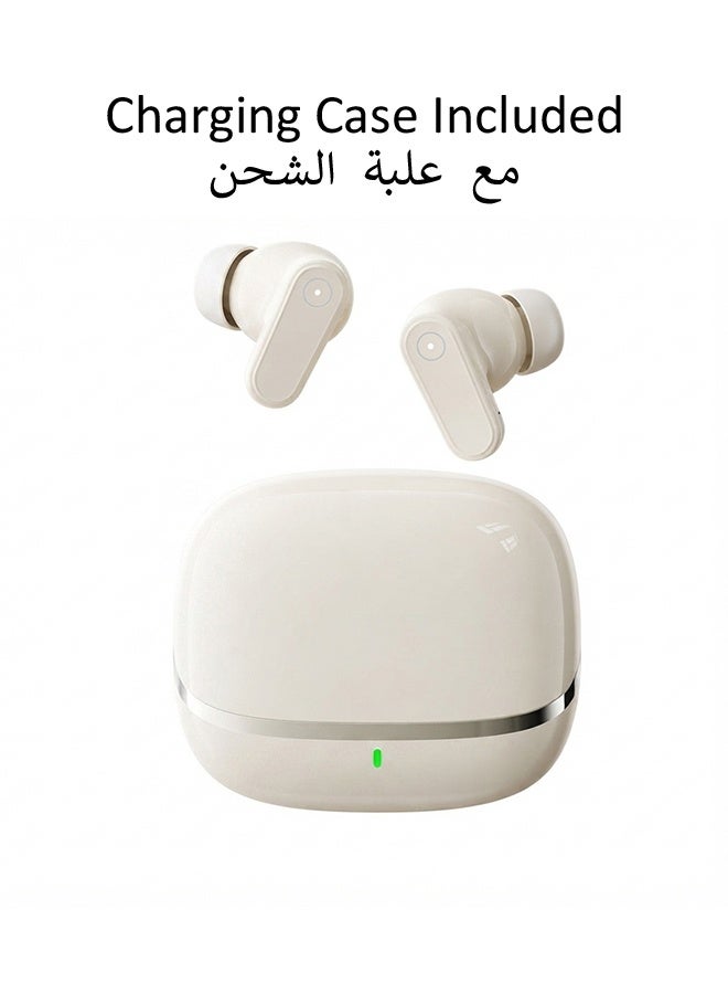 Tempo True Wireless In-Ear Earbuds, 50dB Hybrid ANC, Dual Dynamic Drivers, 46H Playback IP54 Waterproof, For Commute Office Business Travel Gym Beige Earphones - Image 3